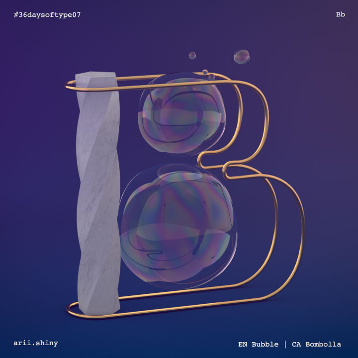 B is for Bubbles, 36 days of type