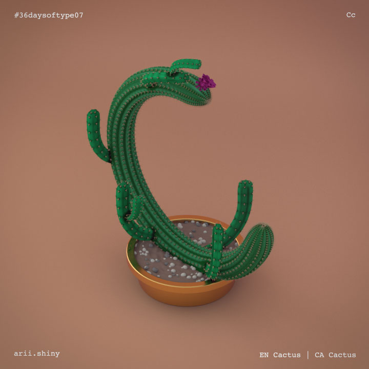 C is for Cactus, 36 days of type