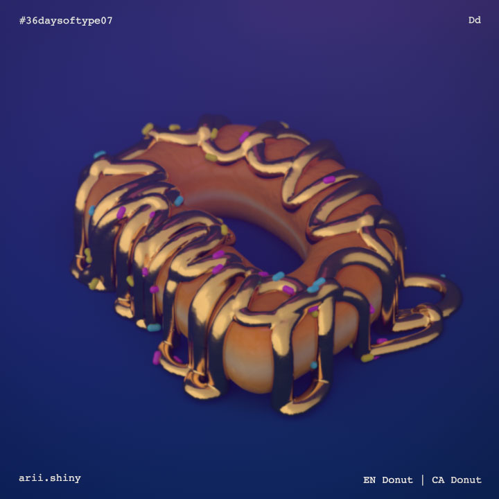 D is for Donut, 36 days of type