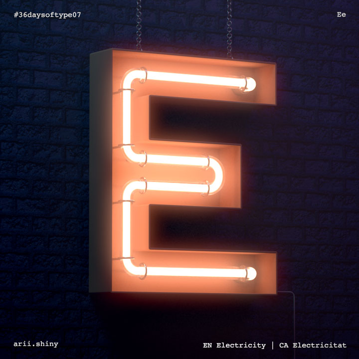 E is for Electricity, 36 days of type