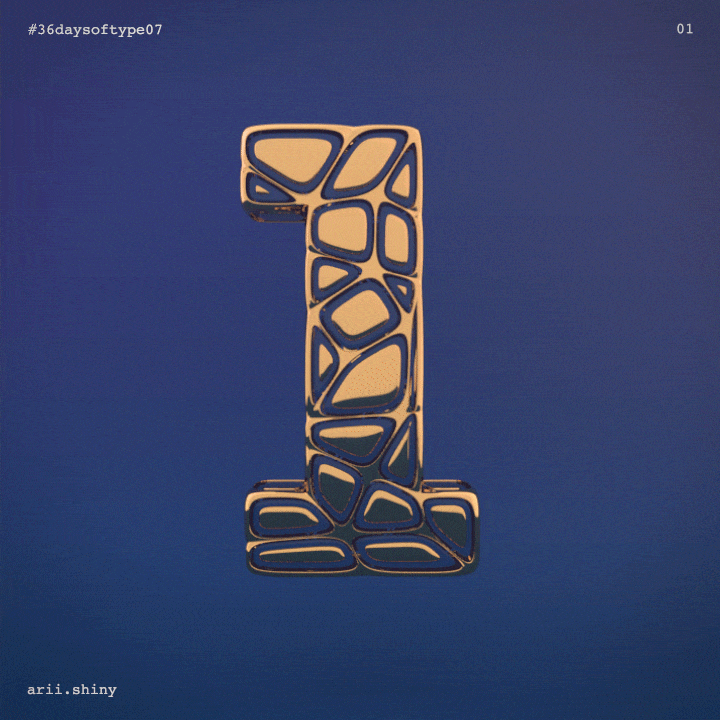 Number 1, 36 days of type