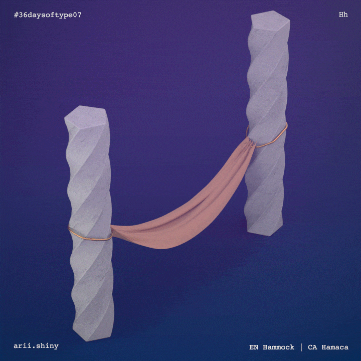 H is for Hammock, 36 days of type