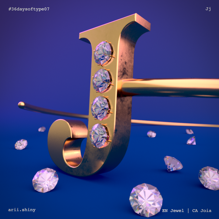 J is for Jewel, 36 days of type