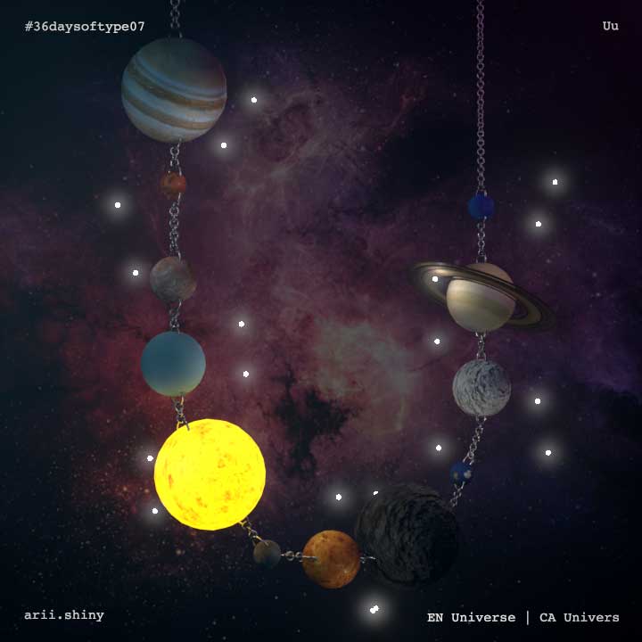 U is for Universe, 36 days of type