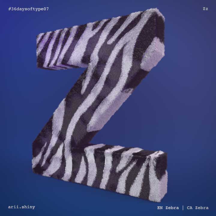 Z is for Zebra, 36 days of type