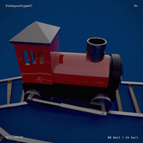 R is for Rail, 36 days of type